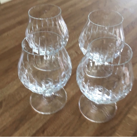 Set of 4 stemmed brandy glasses
Each is 5 1/2” high
2 1/2 diameter. - Picture 2 of 10